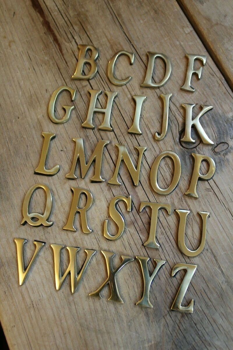 Brass Letter- 1.75 inch Logo