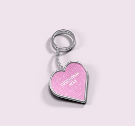 Metal Heart Keyring Logo