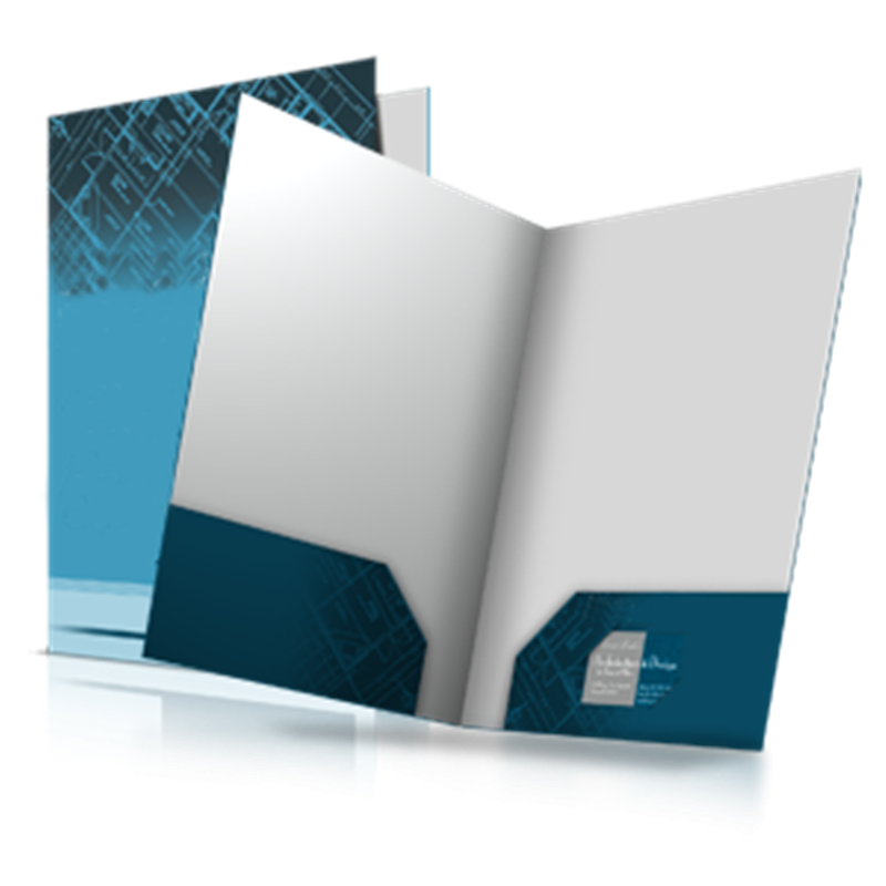 Dual Side Pocket Folder- Multicolor Print Logo