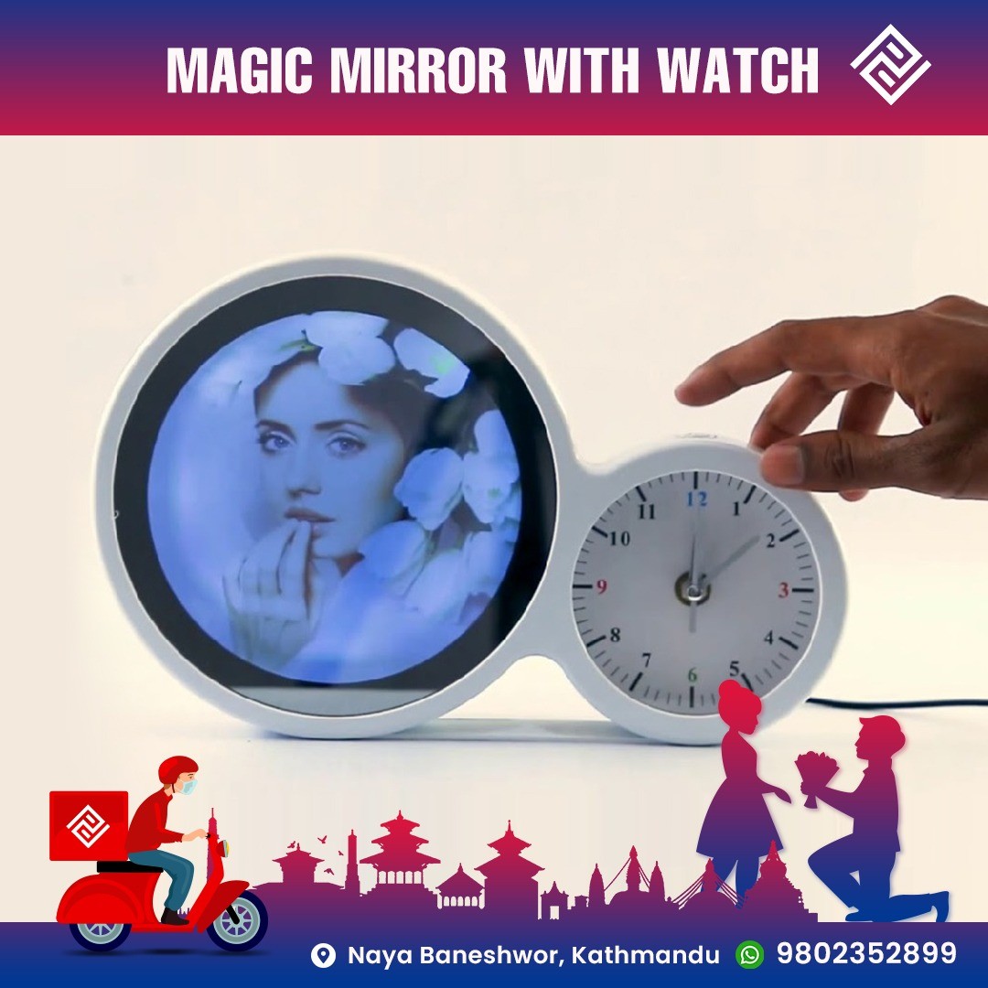 Magic Mirror with watch Logo