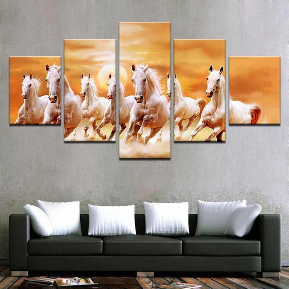 Seven Horses Canvas-Five Panel Logo