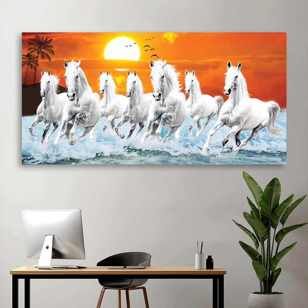 Seven Horses Canvas Image